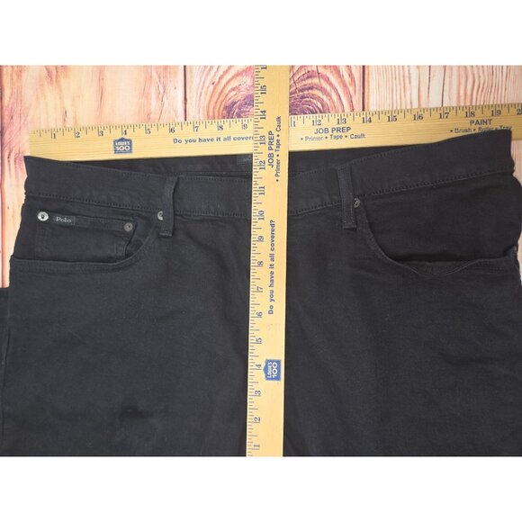Polo Ralph Lauren Mens Hampton Relaxed Straight Jeans Black 38 x 34 - Picture 10 of 11